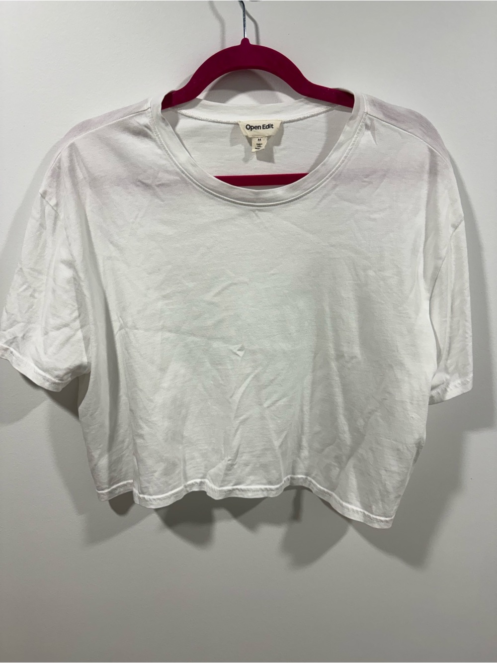 Open Edit Organic Cotton Cropped T-Shirt
